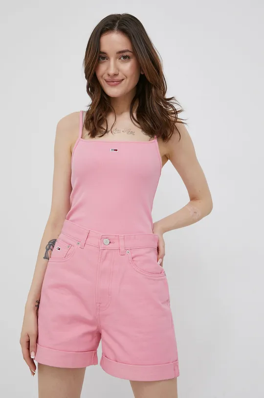 ροζ Top Tommy Jeans Γυναικεία