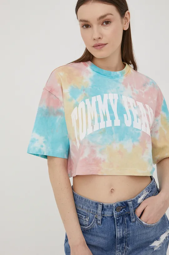 multicolor Tommy Jeans t-shirt bawełniany DW0DW12931.PPYY