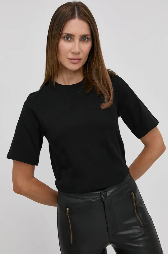 μαύρο Tiger Of Sweden - Βαμβακερό μπλουζάκι Γυναικεία