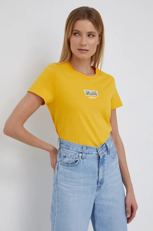 żółty Levi's T-shirt bawełniany