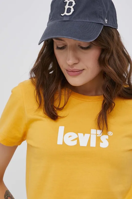 πορτοκαλί Levi's - Βαμβακερό μπλουζάκι