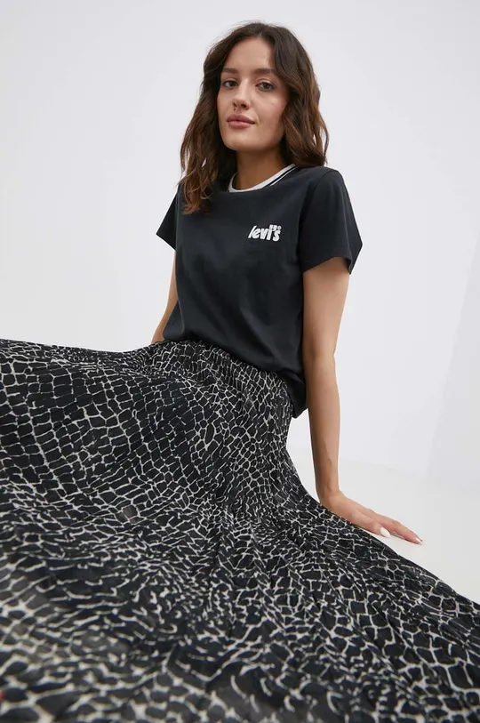 μαύρο Levi's - Βαμβακερό μπλουζάκι Γυναικεία