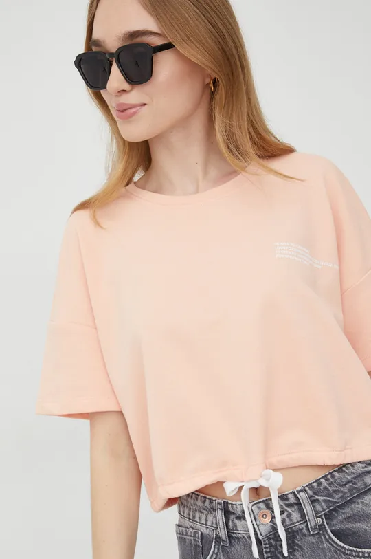 ružová Bavlnené tričko Only