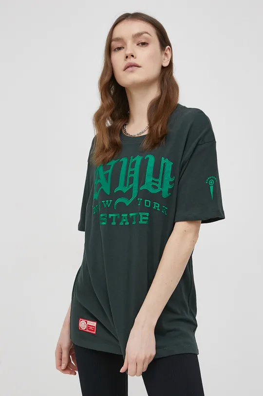 zielony Superdry T-shirt bawełniany Damski