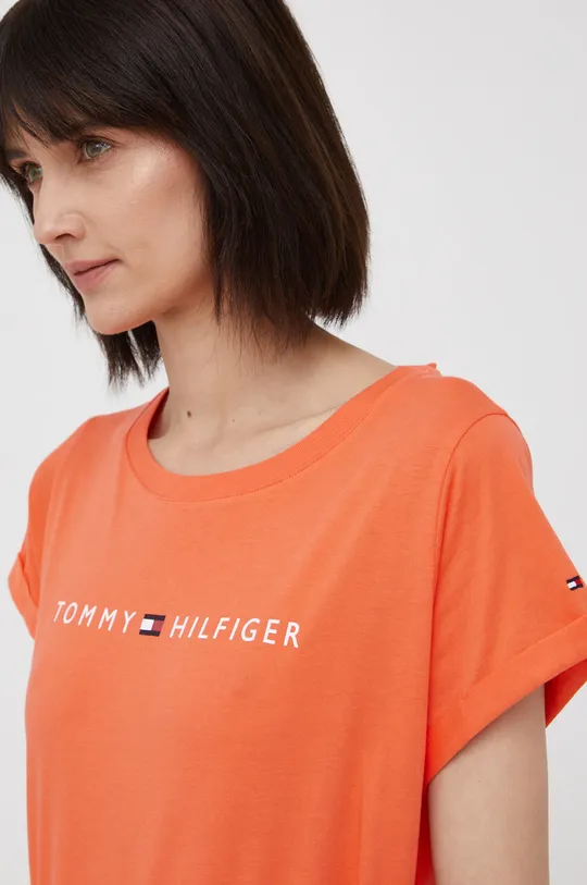 πορτοκαλί Βαμβακερό μπλουζάκι Tommy Hilfiger