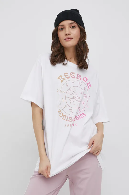 λευκό Βαμβακερό μπλουζάκι Reebok Classic Γυναικεία