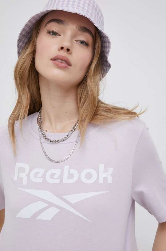 μωβ Μπλουζάκι Reebok