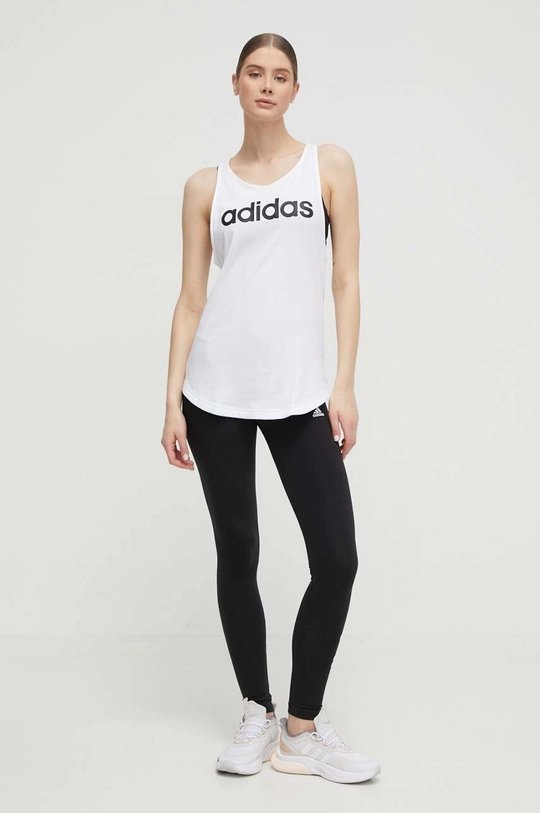 Pamučni top adidas GL0567 bijela