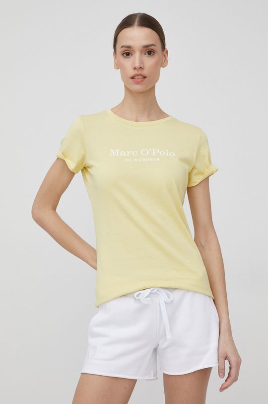 žlutá Bavlněné tričko Marc O'Polo Dámský