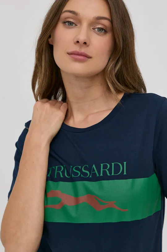σκούρο μπλε Trussardi - Βαμβακερό μπλουζάκι