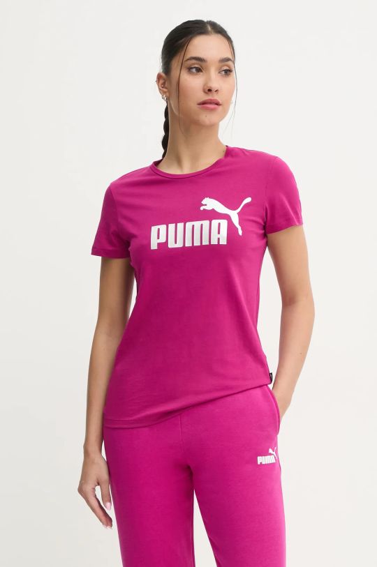 Βαμβακερό μπλουζάκι Puma βαμβάκι ροζ 848303