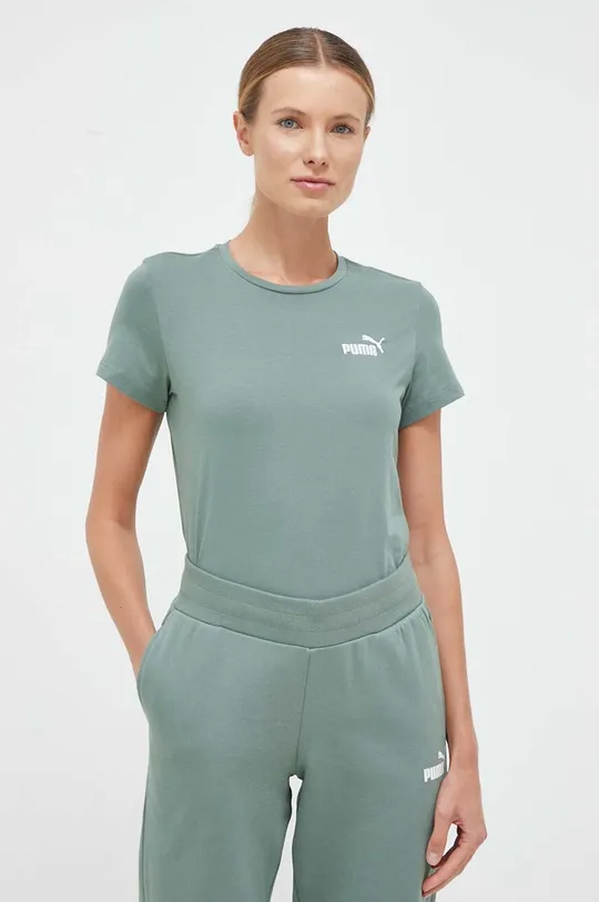 πράσινο Βαμβακερό μπλουζάκι Puma Γυναικεία