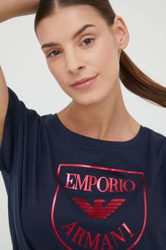 námořnická modř Bavlněné tričko Emporio Armani Underwear