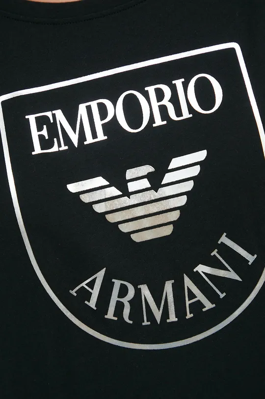 μαύρο Βαμβακερό μπλουζάκι Emporio Armani Underwear
