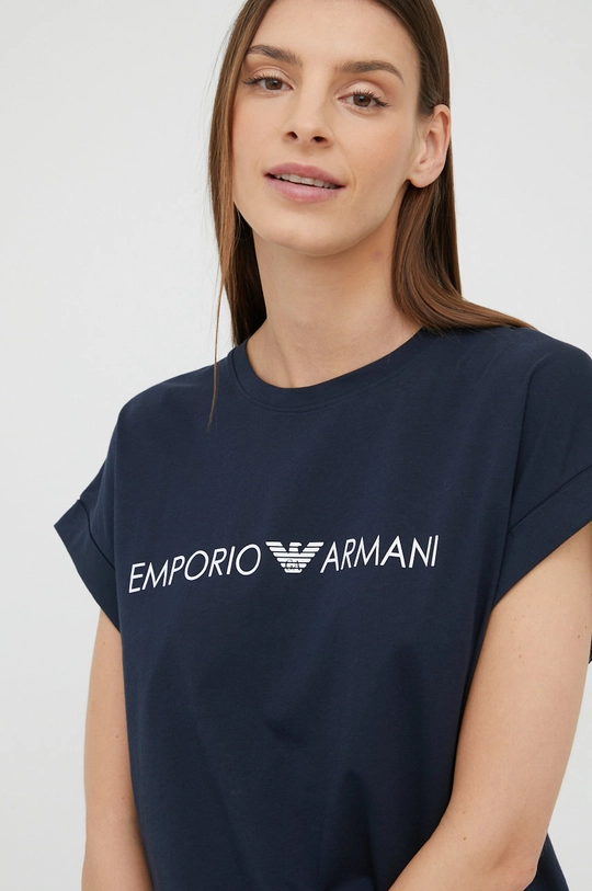 σκούρο μπλε Βαμβακερό μπλουζάκι Emporio Armani Underwear