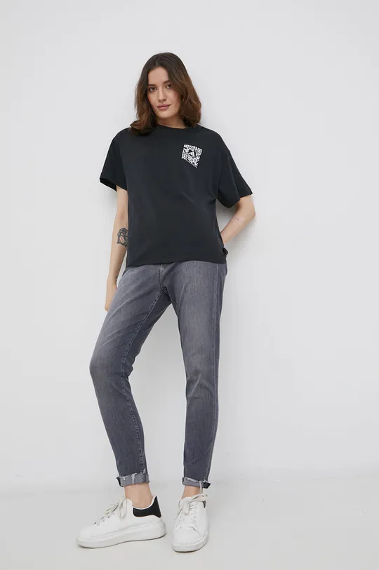 Bombažen t-shirt adidas Performance X Karlie Kloss črna