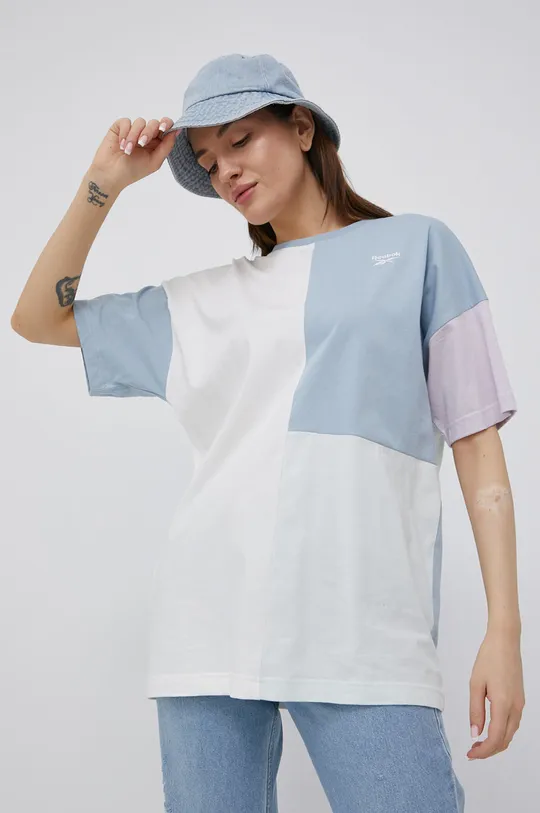 πολύχρωμο Βαμβακερό μπλουζάκι Reebok Γυναικεία