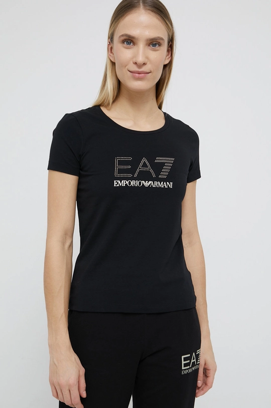 czarny EA7 Emporio Armani T-shirt 3LTT17.TJFKZ Damski