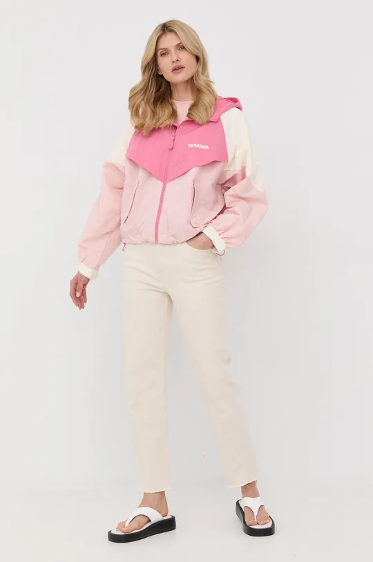 Βαμβακερό μπλουζάκι The Kooples ροζ