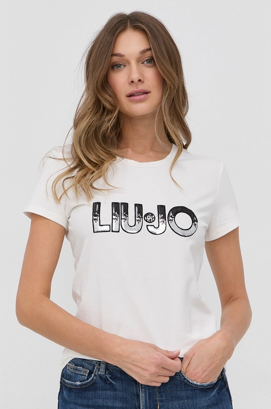 biały Liu Jo T-shirt TA2028.J5003 Damski