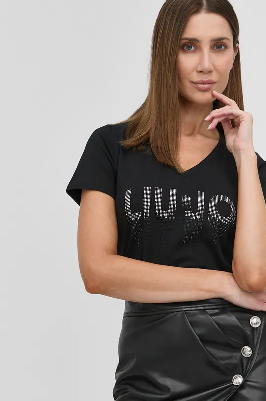 μαύρο Μπλουζάκι Liu Jo Γυναικεία