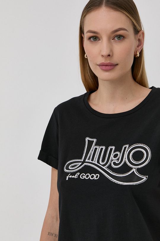 czarny Liu Jo t-shirt TA2090.JS003
