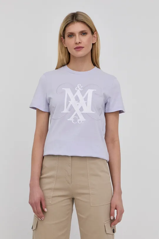 μωβ Βαμβακερό μπλουζάκι MAX&Co.