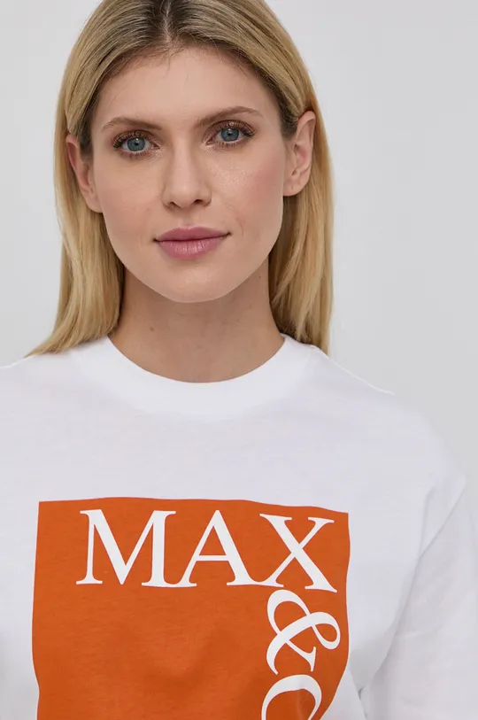 oranžová Bavlnené tričko MAX&Co.