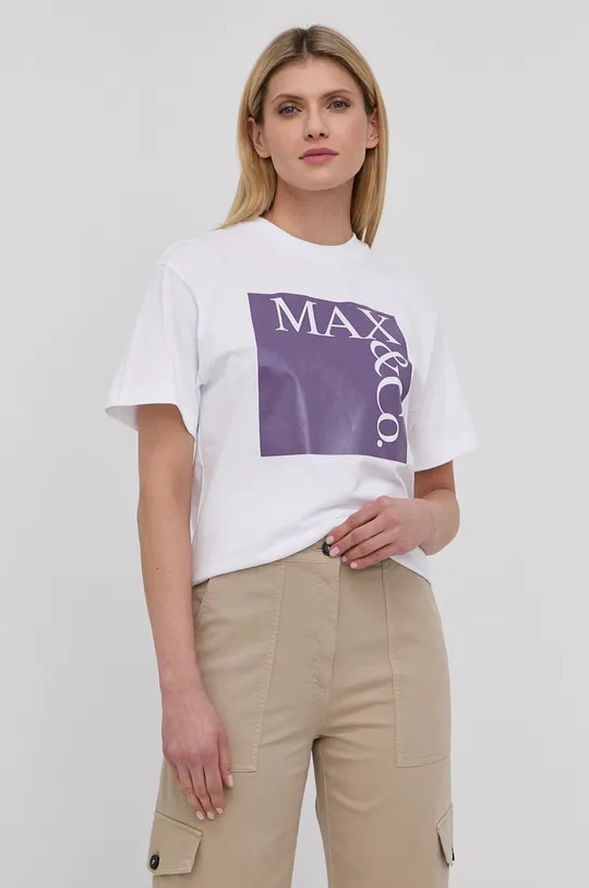 fialová Bavlnené tričko MAX&Co. Dámsky