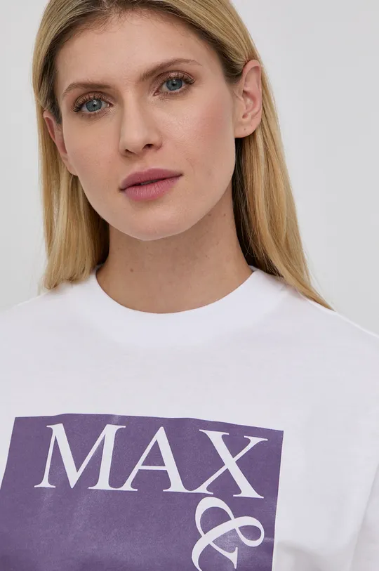 fialová Bavlnené tričko MAX&Co.