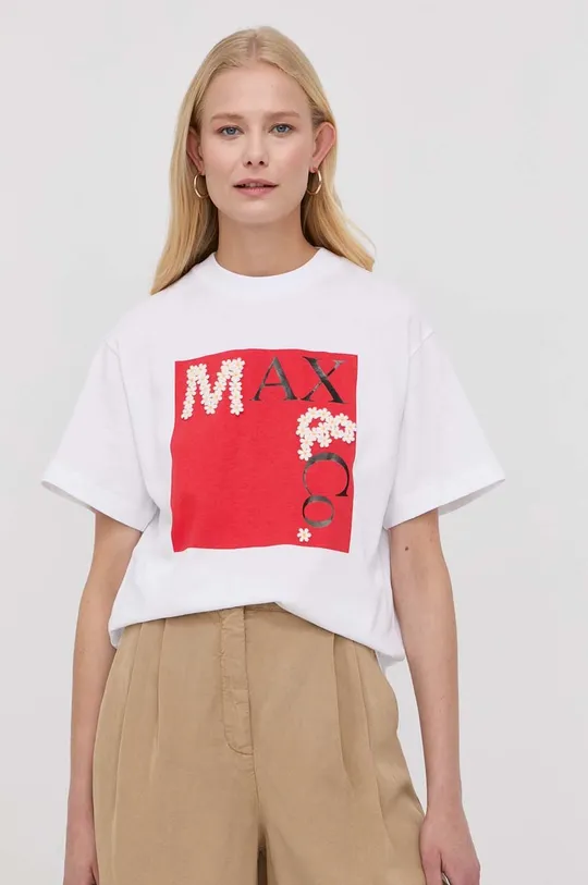bijela Pamučna majica MAX&Co.