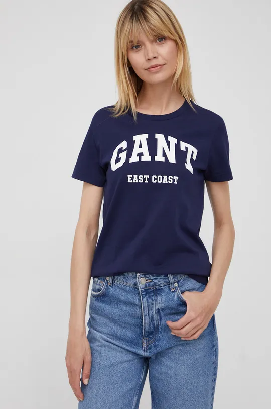 granatowy Gant t-shirt bawełniany 4200233