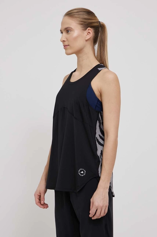 μαύρο Top προπόνησης adidas by Stella McCartney Γυναικεία