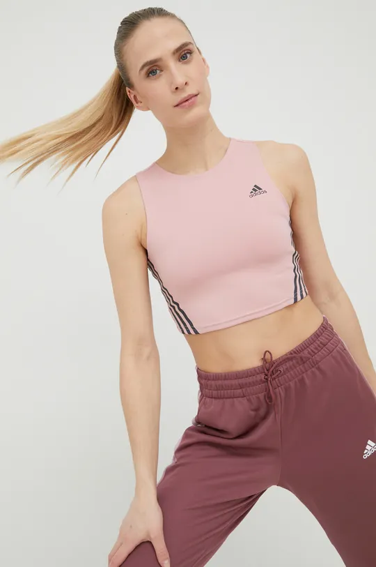 ροζ Top για τρέξιμο adidas Performance Run Icons Γυναικεία
