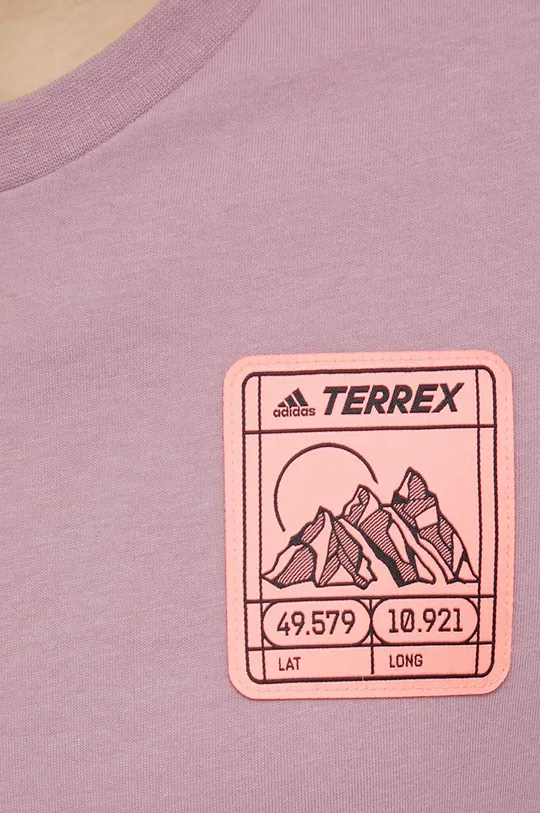 Βαμβακερό μπλουζάκι adidas TERREX Patch Mountain Graphic Γυναικεία