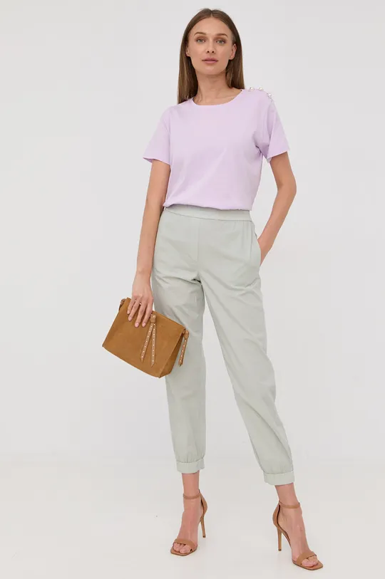 Custommade t-shirt bawełniany fioletowy