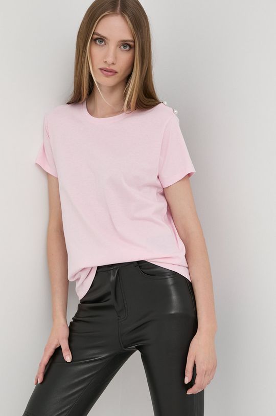 Custommade t-shirt bawełniany różowy