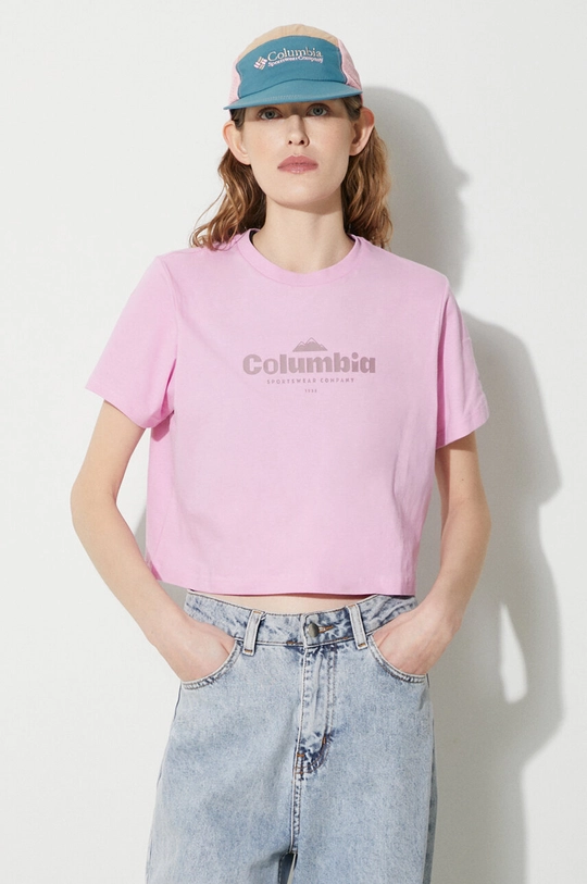 розовый Хлопковая футболка Columbia