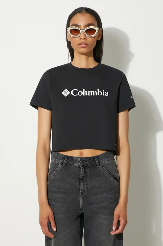 granatowy Columbia t-shirt bawełniany North Cascades Damski