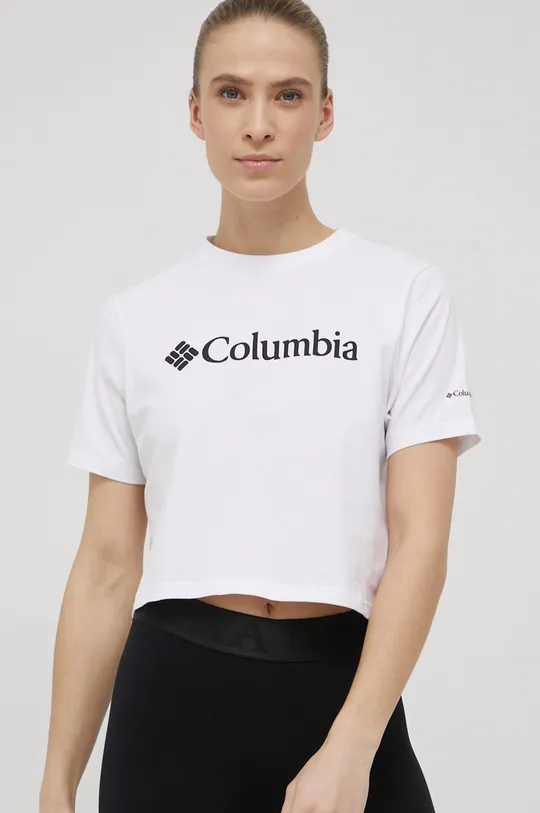 biały Columbia t-shirt bawełniany North Cascades