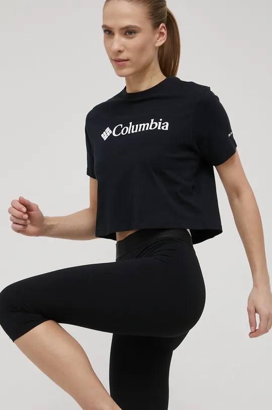 granatowy Columbia t-shirt bawełniany North Cascades Damski