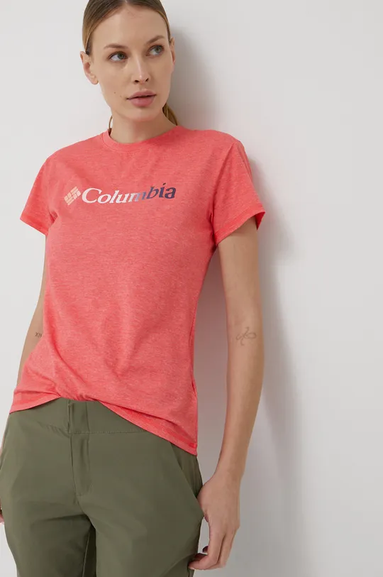 ružová Športové tričko Columbia Sun Trek Ss Graphic Dámsky
