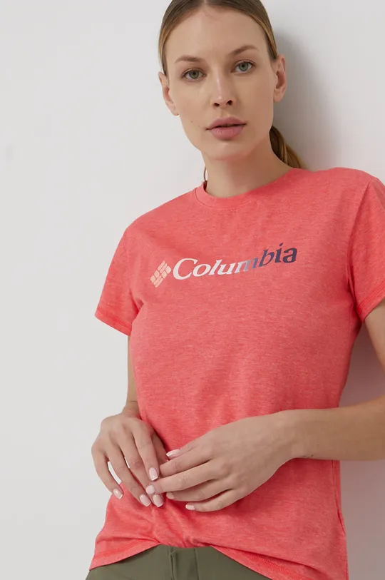 ružová Športové tričko Columbia Sun Trek Ss Graphic