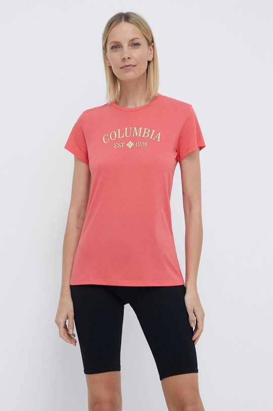 czerwony Columbia t-shirt Trek