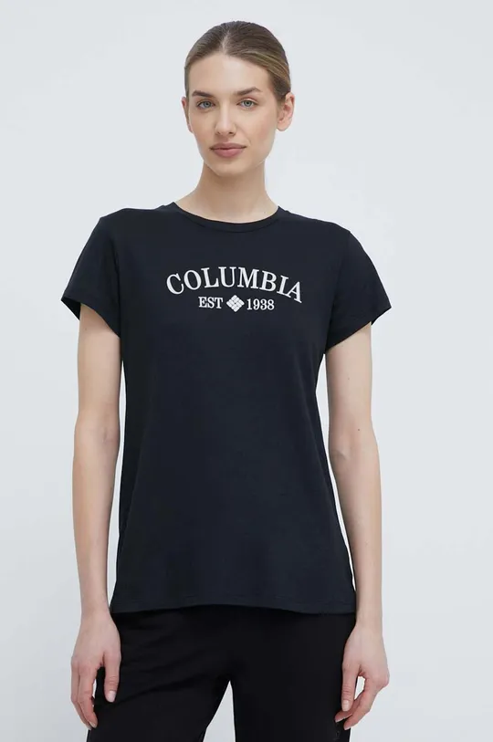 czarny Columbia t-shirt Trek Damski