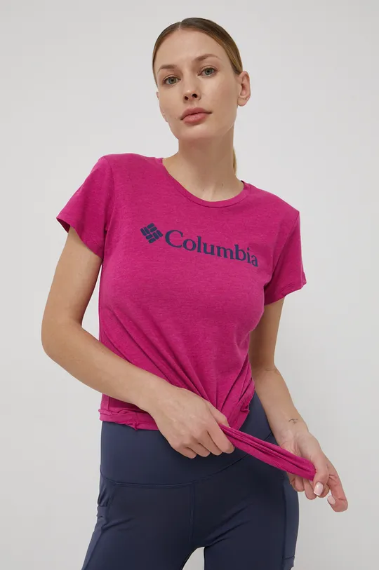 Columbia t-shirt Trek różowy