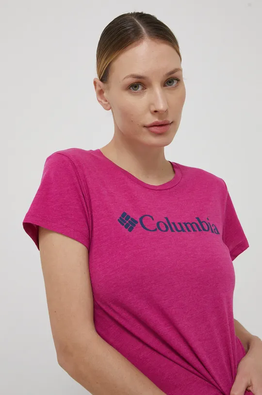 różowy Columbia t-shirt Trek