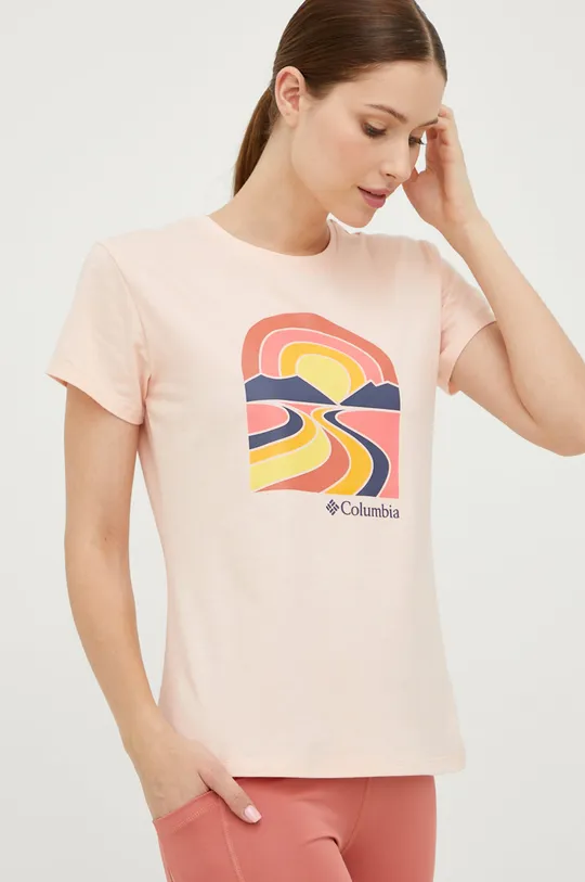 oranžová Športové tričko Columbia Dámsky