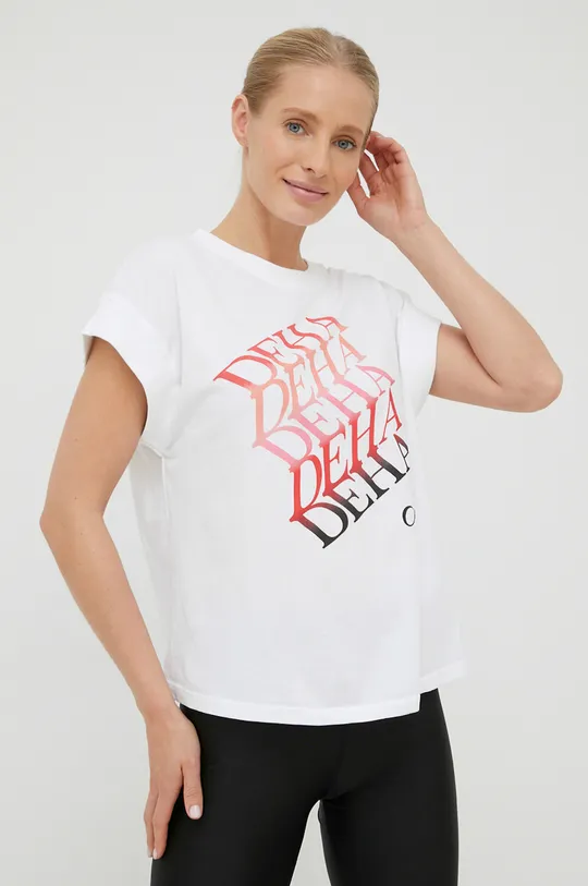 bela Bombažen t-shirt Deha Ženski