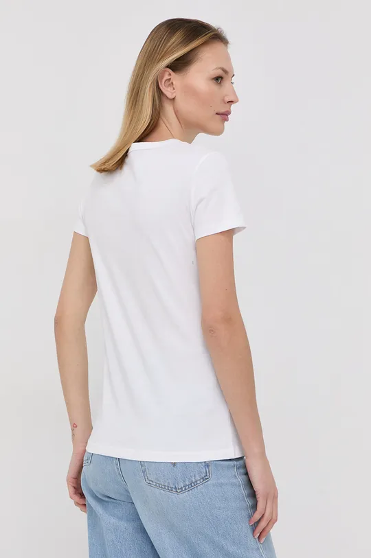 Bombažna kratka majica Love Moschino bela